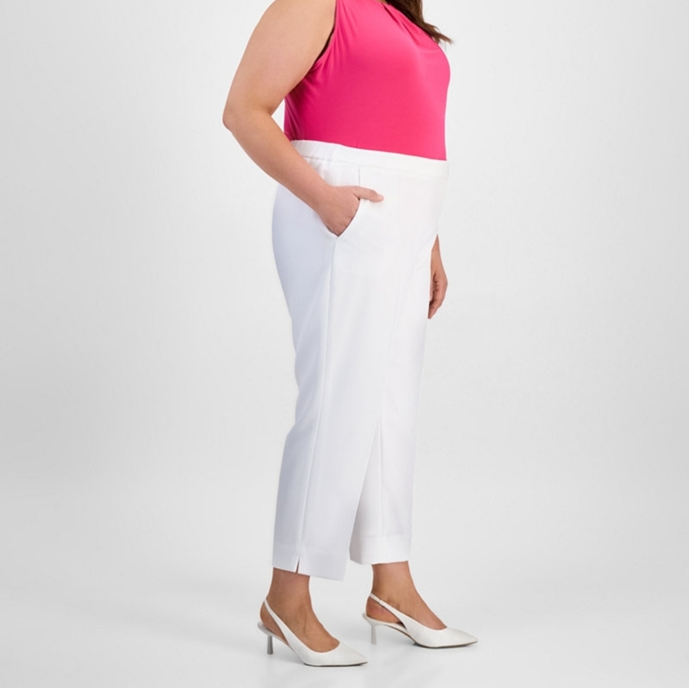 NWT KASPER | $89 Textured Elastic Back Pants - Picture 3 of 4